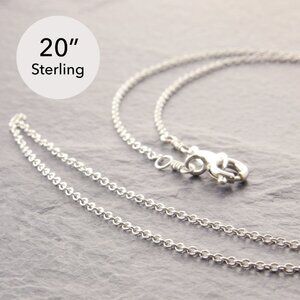 20" Sterling Dainty Chain Necklace (#7-3520-1sd-sp) by Megu's Attic